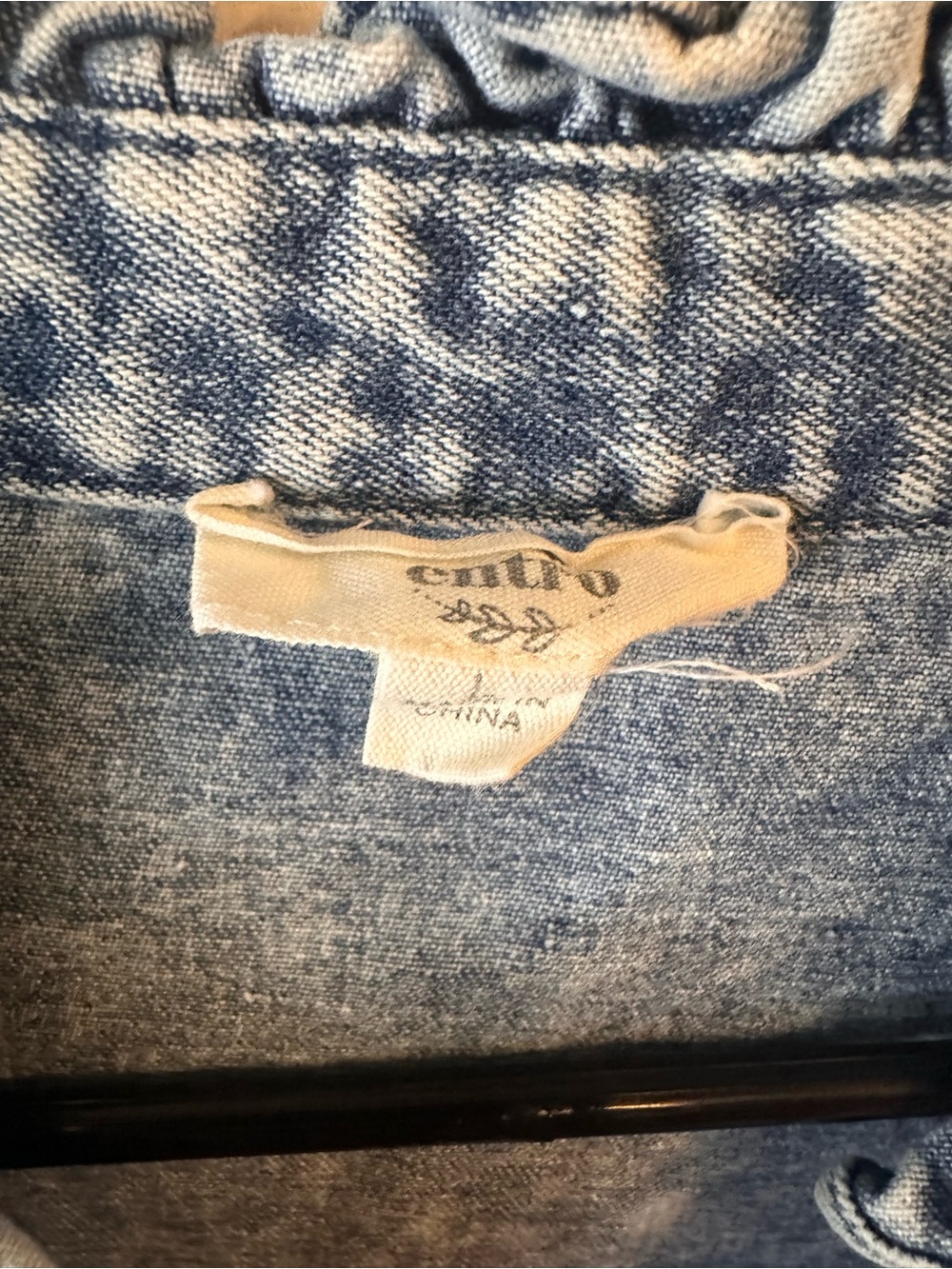 entro Light Blue Ruffle Denim Jacket - Picture 2 of 6